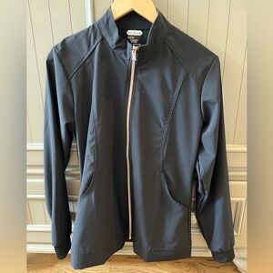 Scrubaid Full Zip Front Four Way Stretch Black Scrub Jacket $16